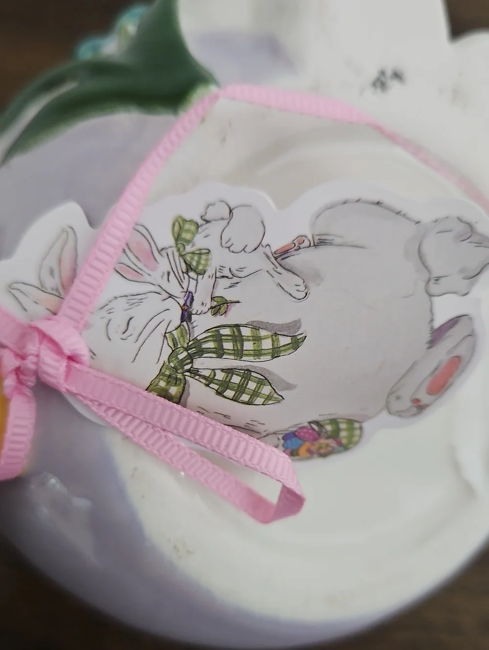 Blue Sky Clayworks Easter Wishes Bunny Rabbit Mug Set of 3 NWT Spring Decor.